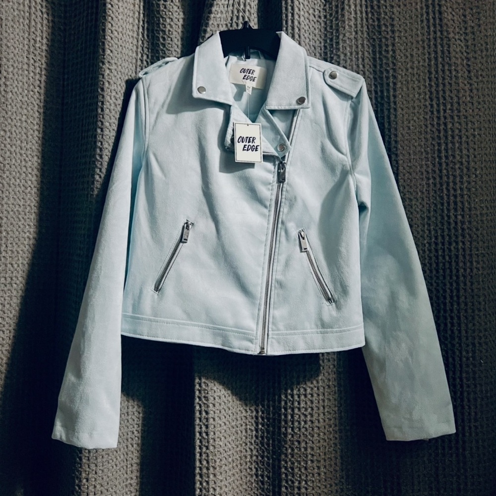 Outer Edge Light Blue suede like Jacket